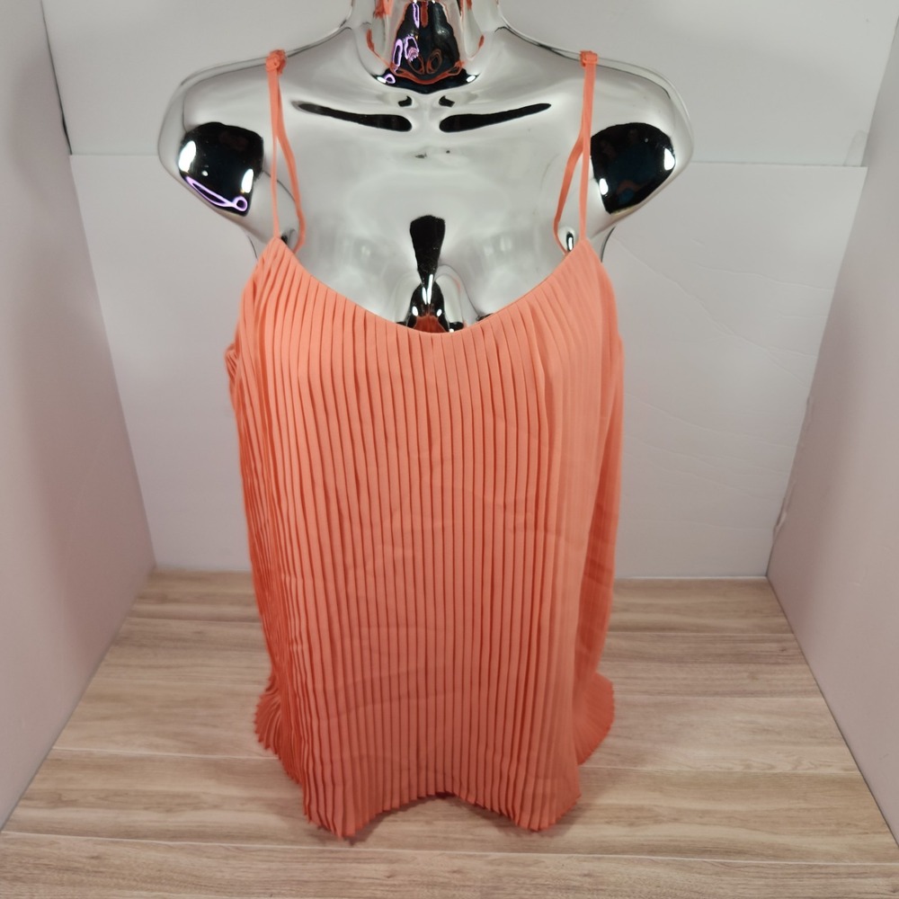 Cato  Womens Top Size Women's L Coral Peach Camisole‎ Blouse, Adjustable Straps